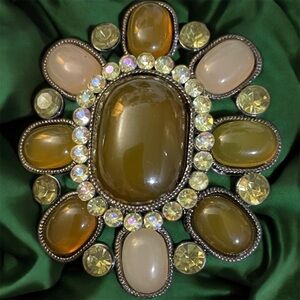 Vintage Silver and Gray Brooch